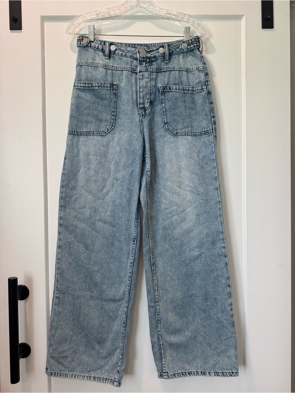 BiBi Light Wash Wide-Leg Denim Jeans